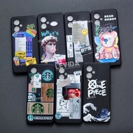 Redmi Note 13 Pro 4G Redmi A3 Case Image MAC04 Macaron Black Cute Image Macaron Black Soft Case Redm