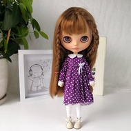 Purple dress with long sleeves Blythe doll. Clothes Blythe doll