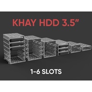 High Quality 3D Printed 3.5 Inch HDD Holder Tray - Accessories For PC/Server/NAS - From 1 to 4 Trays