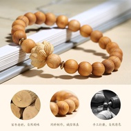 Wooden single circle lotus hand string cliff cypress hand string round bead string yellow poplar woo