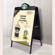 Starbucks Standee Heytea Display Stand Kedai Kek Poster Stand Kopi Susu Teh Kedai Standee KT Board D