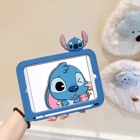 For Honor Pad 6 7 9 V6 V7 10.4 2024 Enjoy Tablet 2 X6 10.1 X8A 12.1 inch Cute Cartoon Stitch Silicon