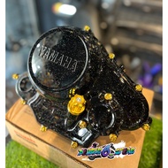 Combo Set Casing Engine FZ HITAM DIAMOND Screw Set Gold Tudung Engine Oil Yamaha Y15 FZ150 Casing Co