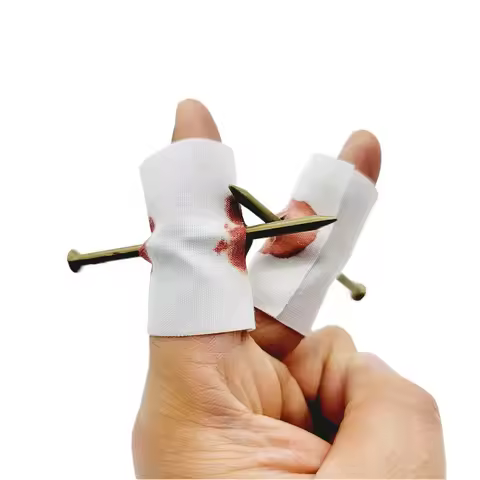 10PCS Jokes Fake Nail Through Finger Scares People Prank Trick Blood Prank Magic Prop Magic Worry Ma