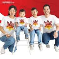 MERAH Independence Day 2025 Garuda Ri Girls August Committee Uniform Red and White Adult T-Shirt Kou