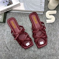 Korean Fita patterned flip-flops