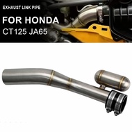 Motorcycle Exhaust Link Pipe Motocross Exhaust Link Pipe Muffler for Honda CT125 CT 125 JA65 Hunter 