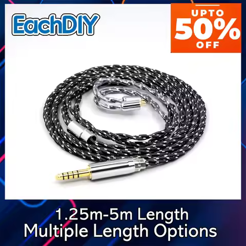 OFC Mixed Nylon OCC Twisting Earphone Cable For IEM 0.78mm Flat Step JH Audio JH16 Pro JH11 Pro 5 6 