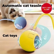 Multicolor Cat Interactive Ball Toy - Automatic Rolling Ball with Tail, Rechargeable Smart Interacti