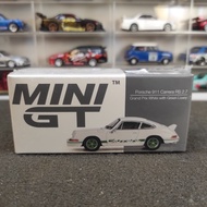 Mini GT 801 Porsche 911 Carrera Rs 2.7 Grand Prix White with Green Livery