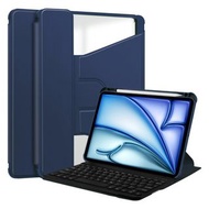 XPRO - Rotary leather - iPad Pro Keyboard Case 鍵盤皮革蓋面旋轉底殼高度防撞透明筆槽平板保護 10.2 10.9 11 12.9 13 Air Mini 