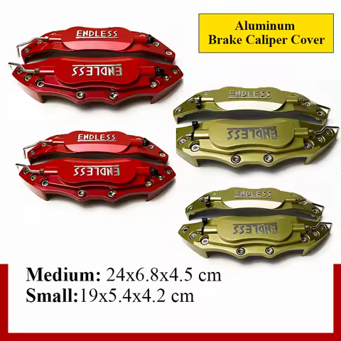 4PCS/2Pcs ENDLESS Aluminum Brake Caliper Covers Front Rear Blue Red Yellow Universal Caliper Cover K