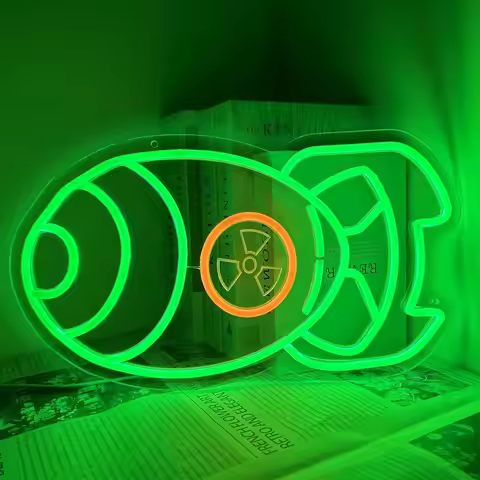 Nuclear Bomb Neon Sign LED Neon Light Sign for Game Room Man Cave Bedroom Bar Decor Birthday Christm