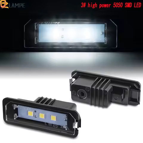 2PCS High Power White LED License Plate Light for VW GOLF4 5 6 7 Passat 3c B6 Limousine NEW Beetle I