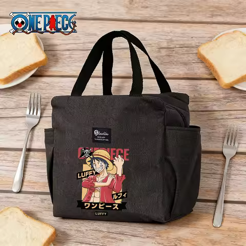 One Piece Lunch Drink Carrier Insulated Bags Luffy Portable Fresh Cooler Pouch Food Thermal Box Tote