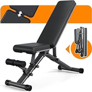 LINBOLUSA Adjustable Weight Bench for Home - 800lbs Support, Workout Bench for Full Body Exercise, Incline Decline Bench with Fully Upright Backrest,Adjustable Seat Cushion for Seamless Lumbar Support