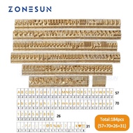ZONESUN 184pcs Alphabet Letter Set With Number Symbols 10cm T slot Letter Stamp For Hot Foil Stampin