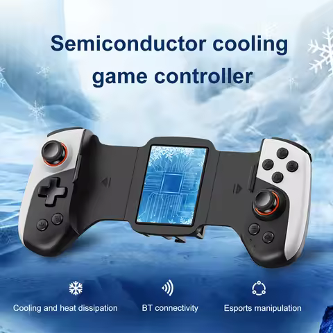 JK02 Telescopic Gamepad Controller Semiconductor Radiator Game Cooler Handle Wireless Mobile Gaming 