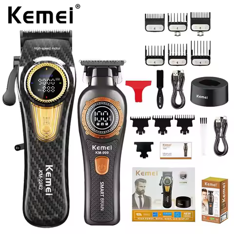 Kemei KM-2242 10W Big Power Hair Clipper 9000rpm Trimmers,KM-999 Rechargeable Hair Cutting Machine f