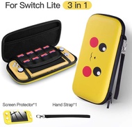 Carrying Case for Nintendo Switch Lite Protective Portable Hard Shell Travel Cover Bag with 8 Game Card Slots for Switch Lite Games &amp; Accessories