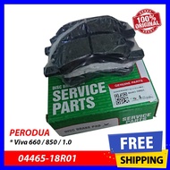 Ready stock (100% Original) Perodua DIsc Brake Pad Front - Perodua Viva 1.0 / 850 / 660  04465-18R01