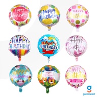 Happy Birthday Foil Balloons Round Happy Birthday Foil balloon Helium gas compatible