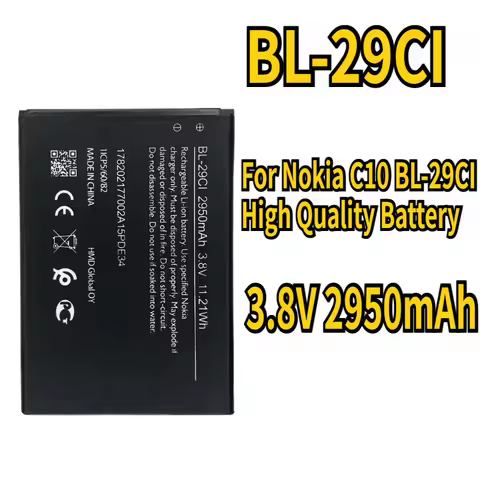 3.8V 2950mAh BL-29CI BL 29CI BL29CI New Battery For Nokia C10 BL-29CI High Quality Battery