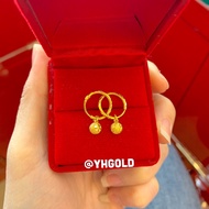 ต่างหูทองครึ่งสลึง YHGOLD แบบห่วงห้อยจี้คละแบบ ทองคำแท้96.5%