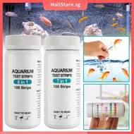 100pcs Aquarium Test Strips 7 in 1 Fish Tank Test Kit Freshwater Saltwater Aquarium Water pH Test St