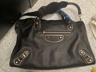 Balenciaga City metallic edge black bag