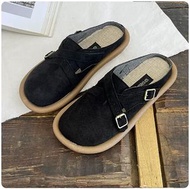 ONE - 包頭半拖鞋【35-40碼】【黑色】(下單後聯絡客服確認發貨尺碼) #F090034282