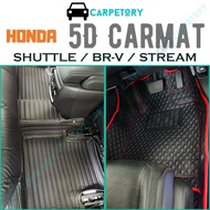 Honda BRV BR-V / Shuttle / Stream 5D Car Floor Rear Front Mat Liner Carpet Anti-Dust Custom Made PU Leather