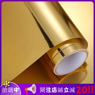 Glossy Stickers Imitation Metal Gold Self-Adhesive Wallpaper Gold Foil Door Frame Cabinet Instant Stickers Mirror Stickers Reflective Waterproof Wall Stickers Decoration