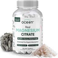 Organics Ocean Real Magnesium Citrate - High Absorption Magnesium Supplement - Chelated Magnesium to