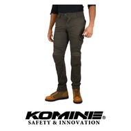 KOMINE PROTECT CARGO PANTS Olive Green Shock-Resistant
