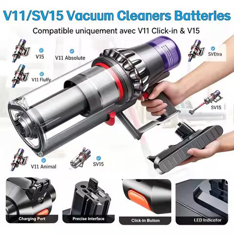 25.2V 8000mAh Li Ion Replacement Battery For Dyson V11 V15 V11 Animal Complete Fluffy Extra SV15 SV1