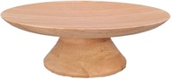 Swanson Shoji HF-003N Cake Stand, Wood, Medium, Natural, Approx. Diameter 9.8 x Height 3.1 inches (2