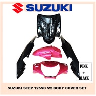 SUZUKI STEP 125SC V2 BODY COVER SET (PINK+BLACK) 100% ORIGINAL SGP