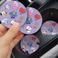BT21 Jelly Candy Car Coaster | BTS Anti-Slip Cup Holder Inserts | Kpop Cartoon Car Interior Accessor