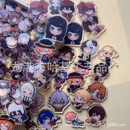 2/4cm Anime Bungou Stray Dogs Patch Keychain Hair Tie Refrigerator Sticker Dazai Osamu Nakajima Atsu