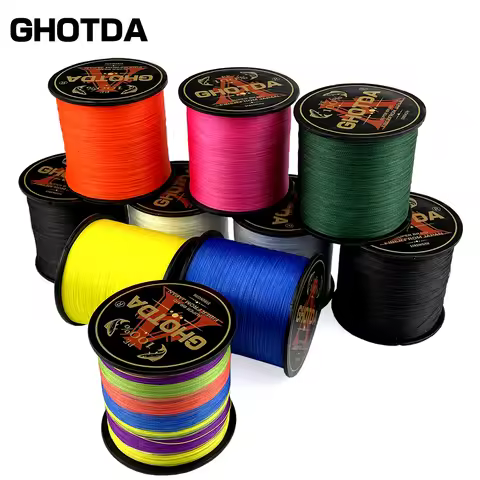 GHOTDA X8 PE Fishing Line 1000M 500M 300M Braided Multifilament 0.14-0.5mm Multicolour Fishing Weave