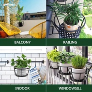 [mulstore] Balcony railing flower rack hanging green radish hanging flower pot storage rack