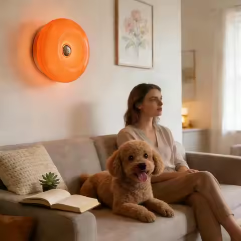 Wall Light for Bedroom, Battery Operated Wall Light, Spec Vintage Donut Lamp, Mid Century Modern Art