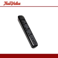 Omni Travel Extension Cord with 3 USB Outlet Black (USB-303)