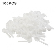 [JDZH]100pcs 1g White Plastic Measuring Spoon Gram Scoop Food Baking Medicine-Powder