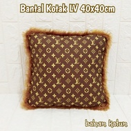 KATUN Square Pillow - Head Pillow - Sofa Pillow Elvi Brown Cotton Square Sleeping Pillow