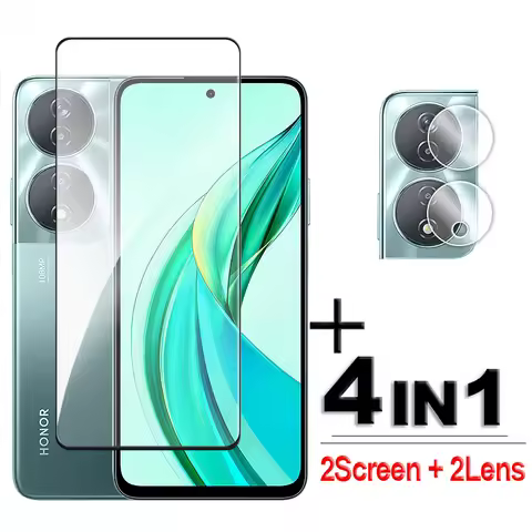 4in1 For Honor 90 Smart 5G Glass For Honor 90 Smart Tempered Glass 2.5D Full Cover Screen Protector 