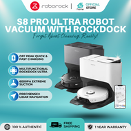 Roborock S8 PRO Ultra Robot vacuum พร้อม rockdock®ULTRA 6000PA suction เครื่องใช้ในบ้านอัจฉริยะ prec