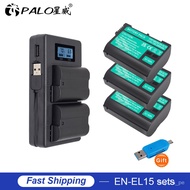 PALO 2500mAh EN-EL15 EN-EL15a ENEL15 Baery for Nikon D7000 D7100 D7200 D850 D750 D810 D500 D800 D610 D600 EN-EL15b Baery