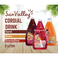 2 Liter Sun Valley F&N Cordial Grenadine Sarsi Orange
